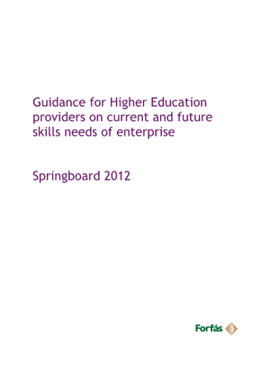 Guidance for Higher Education Providers on Current and Future Skills Needs of Enterprise