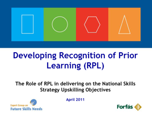 Developing recognition of prior learning Key Findings